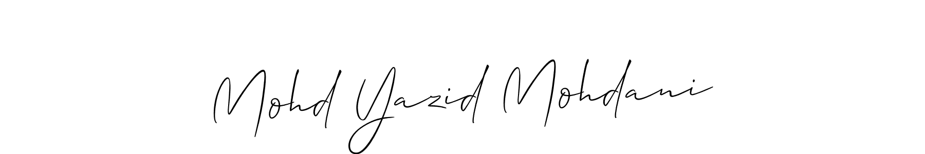 Create a beautiful signature design for name Mohd Yazid Mohdani. With this signature (Allison_Script) fonts, you can make a handwritten signature for free. Mohd Yazid Mohdani signature style 2 images and pictures png