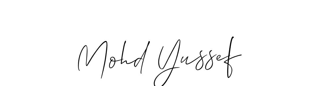 Design your own signature with our free online signature maker. With this signature software, you can create a handwritten (Allison_Script) signature for name Mohd Yussef. Mohd Yussef signature style 2 images and pictures png