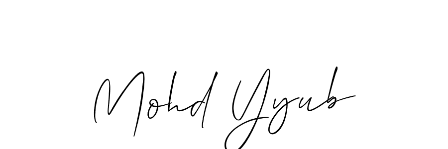 Use a signature maker to create a handwritten signature online. With this signature software, you can design (Allison_Script) your own signature for name Mohd Yyub. Mohd Yyub signature style 2 images and pictures png