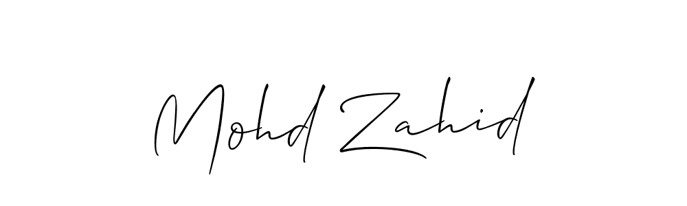 Also we have Mohd Zahid name is the best signature style. Create professional handwritten signature collection using Allison_Script autograph style. Mohd Zahid signature style 2 images and pictures png