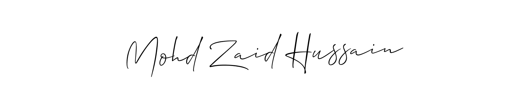 Design your own signature with our free online signature maker. With this signature software, you can create a handwritten (Allison_Script) signature for name Mohd Zaid Hussain. Mohd Zaid Hussain signature style 2 images and pictures png