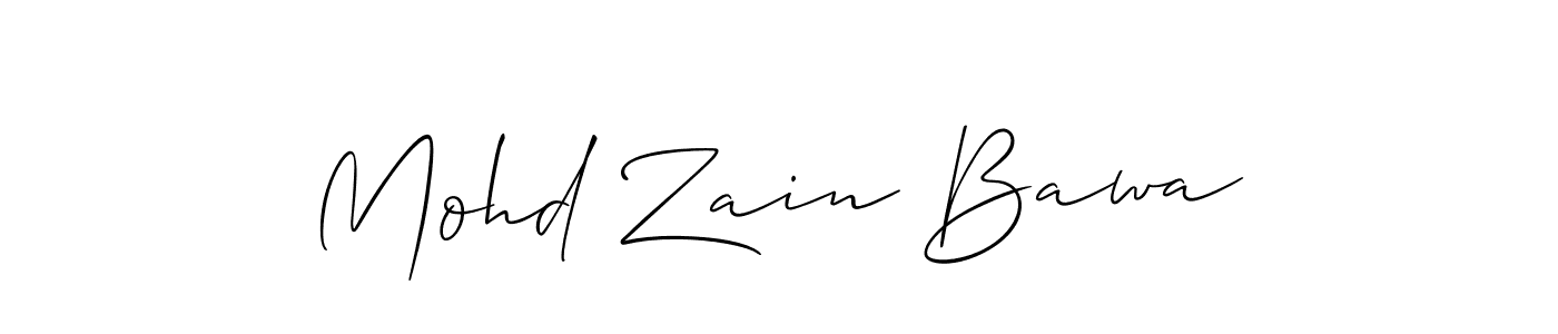 Design your own signature with our free online signature maker. With this signature software, you can create a handwritten (Allison_Script) signature for name Mohd Zain Bawa. Mohd Zain Bawa signature style 2 images and pictures png