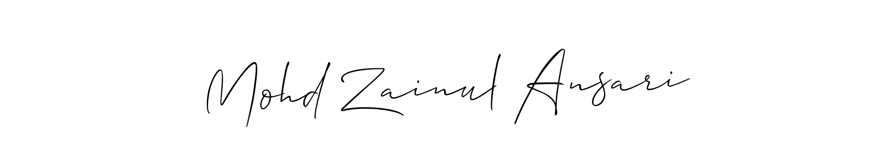 Make a short Mohd Zainul Ansari signature style. Manage your documents anywhere anytime using Allison_Script. Create and add eSignatures, submit forms, share and send files easily. Mohd Zainul Ansari signature style 2 images and pictures png