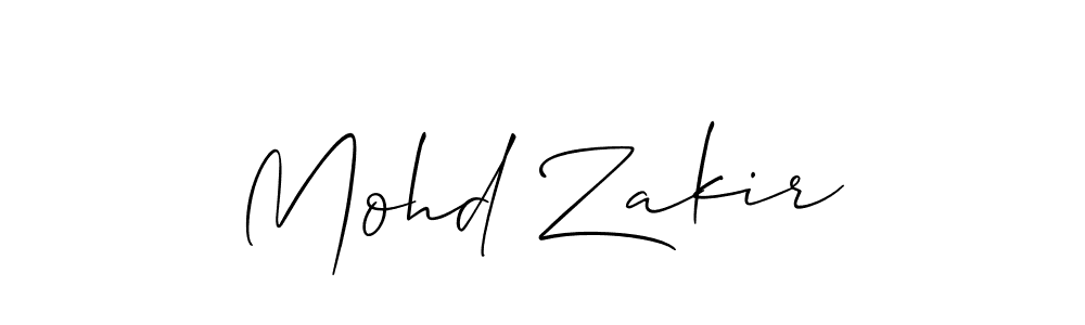 Create a beautiful signature design for name Mohd Zakir. With this signature (Allison_Script) fonts, you can make a handwritten signature for free. Mohd Zakir signature style 2 images and pictures png