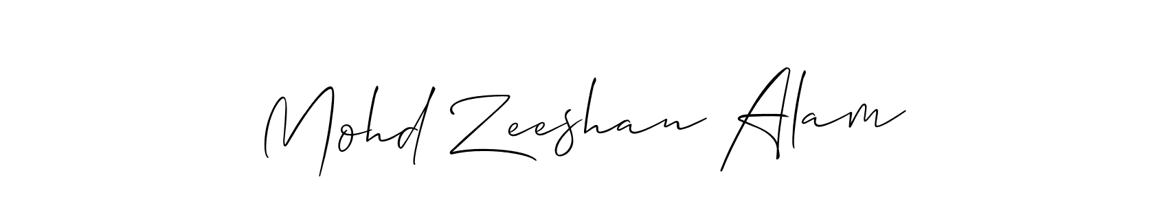 Make a beautiful signature design for name Mohd Zeeshan Alam. With this signature (Allison_Script) style, you can create a handwritten signature for free. Mohd Zeeshan Alam signature style 2 images and pictures png