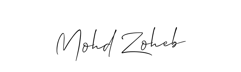 How to make Mohd Zoheb signature? Allison_Script is a professional autograph style. Create handwritten signature for Mohd Zoheb name. Mohd Zoheb signature style 2 images and pictures png