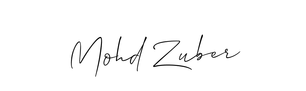 if you are searching for the best signature style for your name Mohd Zuber. so please give up your signature search. here we have designed multiple signature styles  using Allison_Script. Mohd Zuber signature style 2 images and pictures png