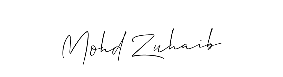 Design your own signature with our free online signature maker. With this signature software, you can create a handwritten (Allison_Script) signature for name Mohd Zuhaib. Mohd Zuhaib signature style 2 images and pictures png