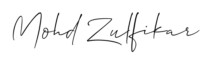 A stylish, flowing autograph style designed for name Mohd Zulfikar using Allison_Script typography. Perfect for digital creative projects. Mohd Zulfikar signature style 2 images and pictures png