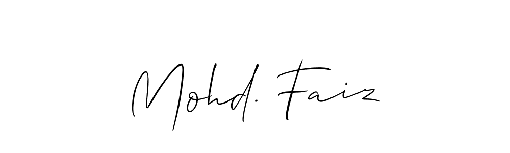 Create a beautiful signature design for name Mohd. Faiz. With this signature (Allison_Script) fonts, you can make a handwritten signature for free. Mohd. Faiz signature style 2 images and pictures png