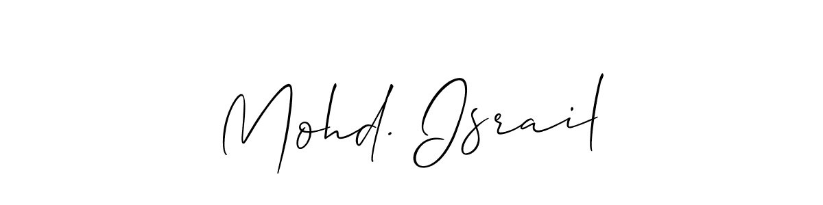 How to Draw Mohd. Israil signature style? Allison_Script is a latest design signature styles for name Mohd. Israil. Mohd. Israil signature style 2 images and pictures png