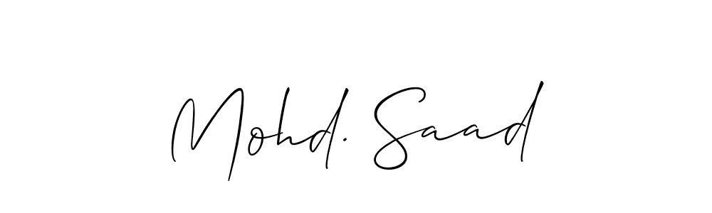 Once you've used our free online signature maker to create your best signature Allison_Script style, it's time to enjoy all of the benefits that Mohd. Saad name signing documents. Mohd. Saad signature style 2 images and pictures png