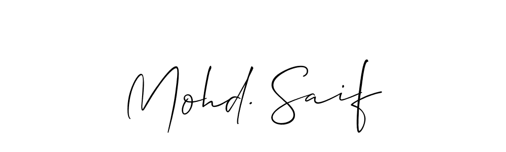 You should practise on your own different ways (Allison_Script) to write your name (Mohd. Saif) in signature. don't let someone else do it for you. Mohd. Saif signature style 2 images and pictures png