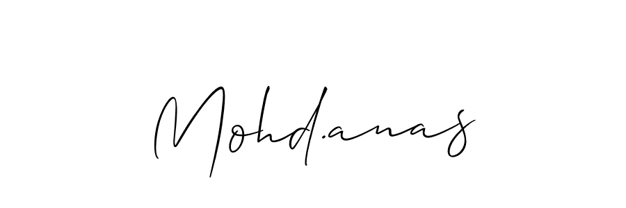 Also You can easily find your signature by using the search form. We will create Mohd.anas name handwritten signature images for you free of cost using Allison_Script sign style. Mohd.anas signature style 2 images and pictures png