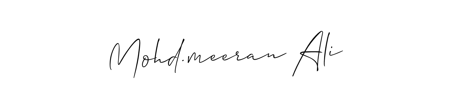 It looks lik you need a new signature style for name Mohd.meeran Ali. Design unique handwritten (Allison_Script) signature with our free signature maker in just a few clicks. Mohd.meeran Ali signature style 2 images and pictures png