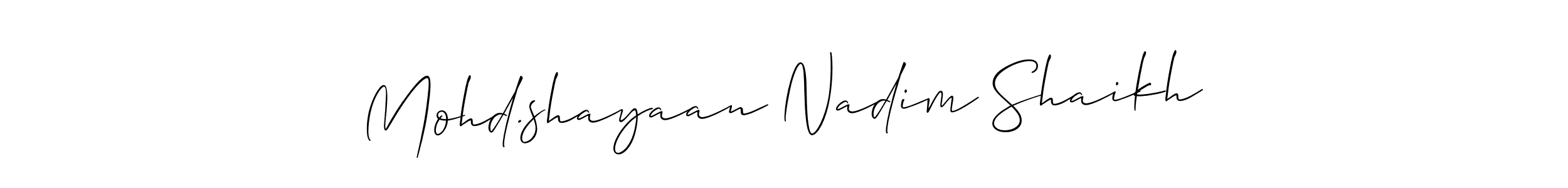 Make a beautiful signature design for name Mohd.shayaan Nadim Shaikh. Use this online signature maker to create a handwritten signature for free. Mohd.shayaan Nadim Shaikh signature style 2 images and pictures png