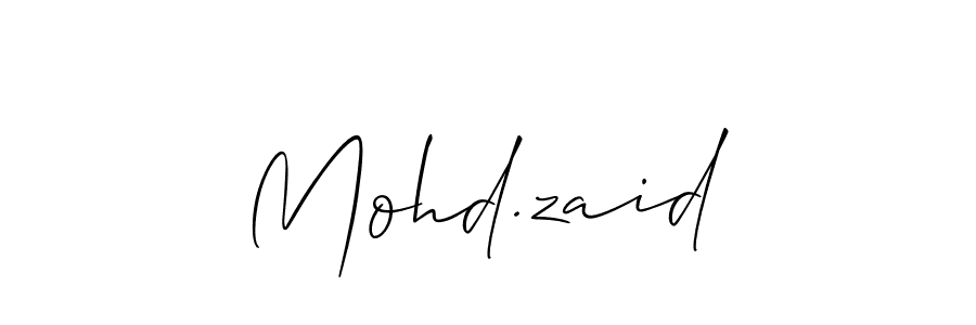 Also You can easily find your signature by using the search form. We will create Mohd.zaid name handwritten signature images for you free of cost using Allison_Script sign style. Mohd.zaid signature style 2 images and pictures png