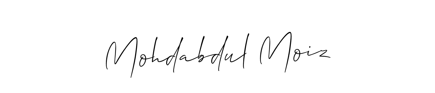 Make a short Mohdabdul Moiz signature style. Manage your documents anywhere anytime using Allison_Script. Create and add eSignatures, submit forms, share and send files easily. Mohdabdul Moiz signature style 2 images and pictures png