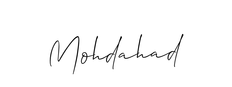 Also You can easily find your signature by using the search form. We will create Mohdahad name handwritten signature images for you free of cost using Allison_Script sign style. Mohdahad signature style 2 images and pictures png