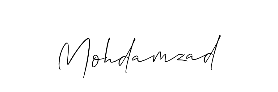 Create a beautiful signature design for name Mohdamzad. With this signature (Allison_Script) fonts, you can make a handwritten signature for free. Mohdamzad signature style 2 images and pictures png