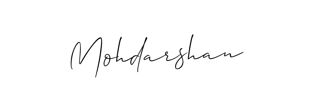 Design your own signature with our free online signature maker. With this signature software, you can create a handwritten (Allison_Script) signature for name Mohdarshan. Mohdarshan signature style 2 images and pictures png