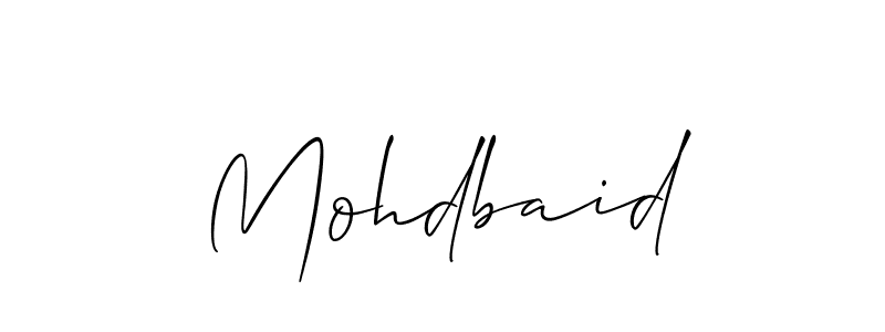 Use a signature maker to create a handwritten signature online. With this signature software, you can design (Allison_Script) your own signature for name Mohdbaid. Mohdbaid signature style 2 images and pictures png