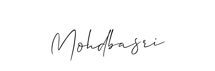 Make a beautiful signature design for name Mohdbasri. With this signature (Allison_Script) style, you can create a handwritten signature for free. Mohdbasri signature style 2 images and pictures png