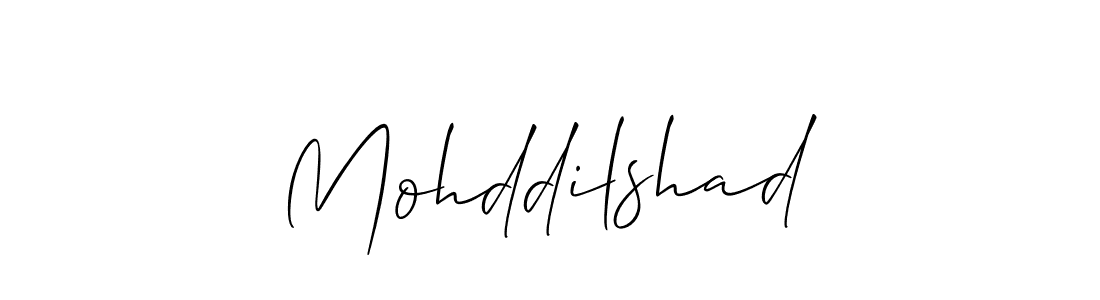 How to Draw Mohddilshad signature style? Allison_Script is a latest design signature styles for name Mohddilshad. Mohddilshad signature style 2 images and pictures png