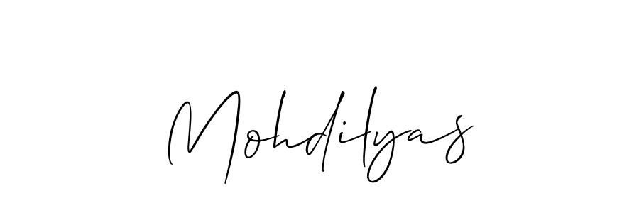 It looks lik you need a new signature style for name Mohdilyas. Design unique handwritten (Allison_Script) signature with our free signature maker in just a few clicks. Mohdilyas signature style 2 images and pictures png