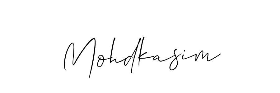 Use a signature maker to create a handwritten signature online. With this signature software, you can design (Allison_Script) your own signature for name Mohdkasim. Mohdkasim signature style 2 images and pictures png