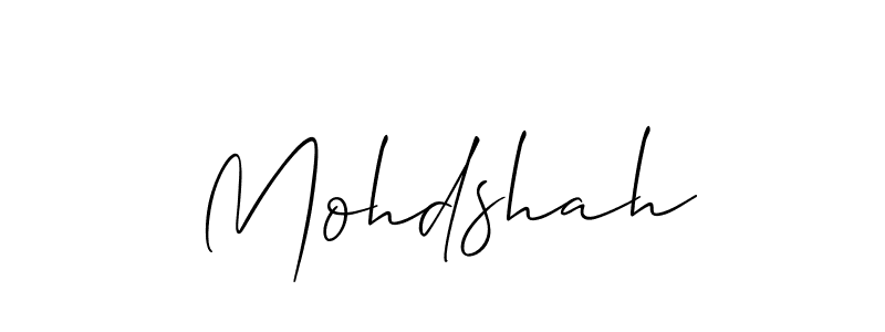 if you are searching for the best signature style for your name Mohdshah. so please give up your signature search. here we have designed multiple signature styles  using Allison_Script. Mohdshah signature style 2 images and pictures png