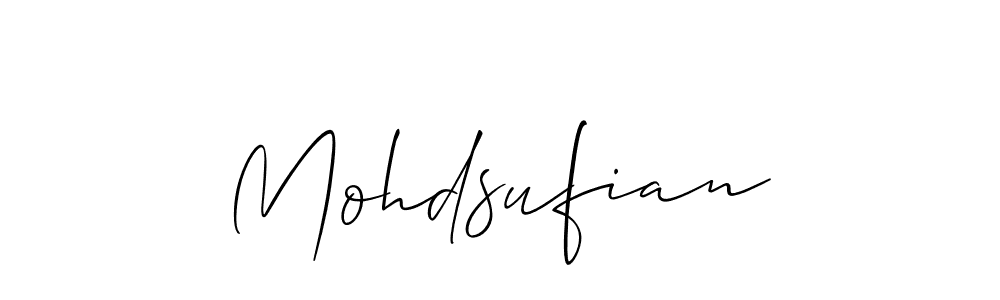 How to Draw Mohdsufian signature style? Allison_Script is a latest design signature styles for name Mohdsufian. Mohdsufian signature style 2 images and pictures png