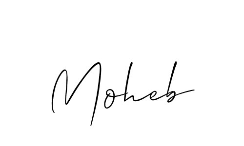 if you are searching for the best signature style for your name Moheb. so please give up your signature search. here we have designed multiple signature styles  using Allison_Script. Moheb signature style 2 images and pictures png