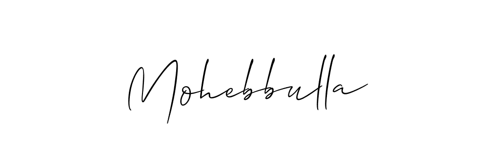 It looks lik you need a new signature style for name Mohebbulla. Design unique handwritten (Allison_Script) signature with our free signature maker in just a few clicks. Mohebbulla signature style 2 images and pictures png