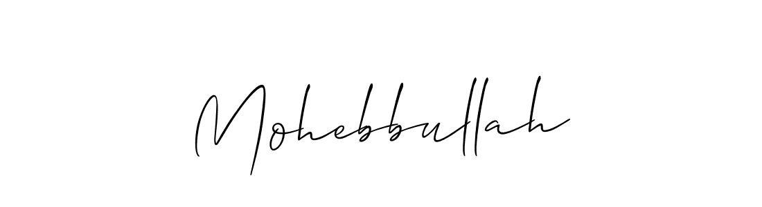 Allison_Script is a professional signature style that is perfect for those who want to add a touch of class to their signature. It is also a great choice for those who want to make their signature more unique. Get Mohebbullah name to fancy signature for free. Mohebbullah signature style 2 images and pictures png