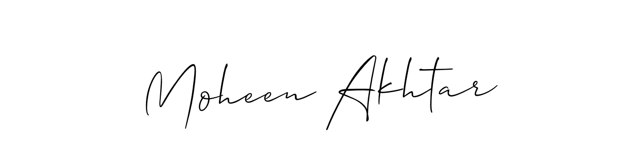 You should practise on your own different ways (Allison_Script) to write your name (Moheen Akhtar) in signature. don't let someone else do it for you. Moheen Akhtar signature style 2 images and pictures png