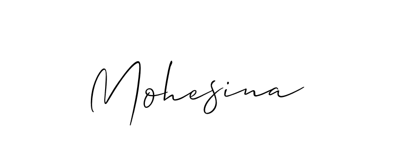 Design your own signature with our free online signature maker. With this signature software, you can create a handwritten (Allison_Script) signature for name Mohesina. Mohesina signature style 2 images and pictures png