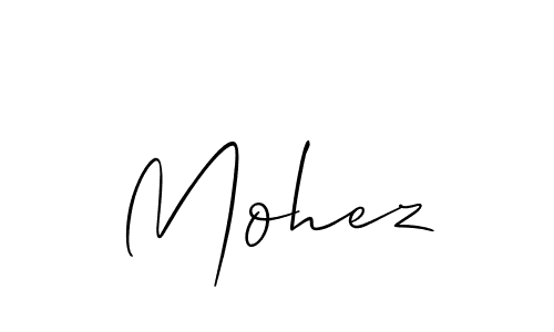 Mohez stylish signature style. Best Handwritten Sign (Allison_Script) for my name. Handwritten Signature Collection Ideas for my name Mohez. Mohez signature style 2 images and pictures png