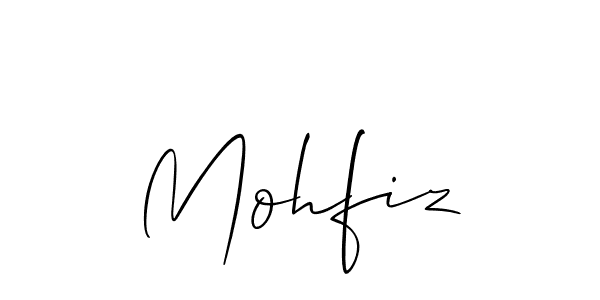 Make a beautiful signature design for name Mohfiz. With this signature (Allison_Script) style, you can create a handwritten signature for free. Mohfiz signature style 2 images and pictures png