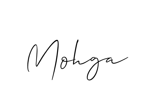 How to make Mohga signature? Allison_Script is a professional autograph style. Create handwritten signature for Mohga name. Mohga signature style 2 images and pictures png