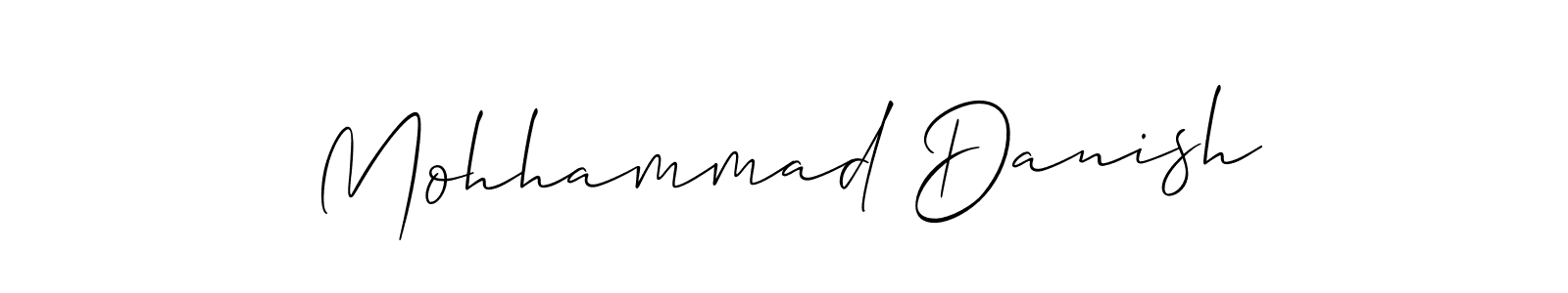 Create a beautiful signature design for name Mohhammad Danish. With this signature (Allison_Script) fonts, you can make a handwritten signature for free. Mohhammad Danish signature style 2 images and pictures png