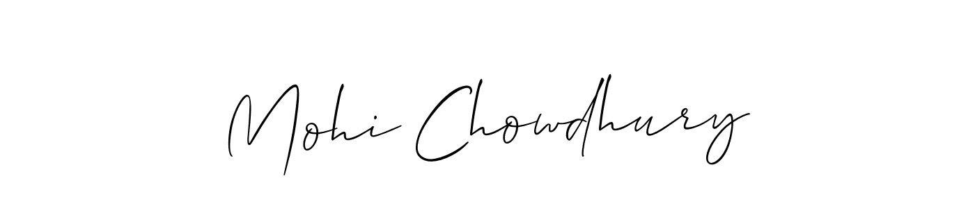 How to make Mohi Chowdhury name signature. Use Allison_Script style for creating short signs online. This is the latest handwritten sign. Mohi Chowdhury signature style 2 images and pictures png