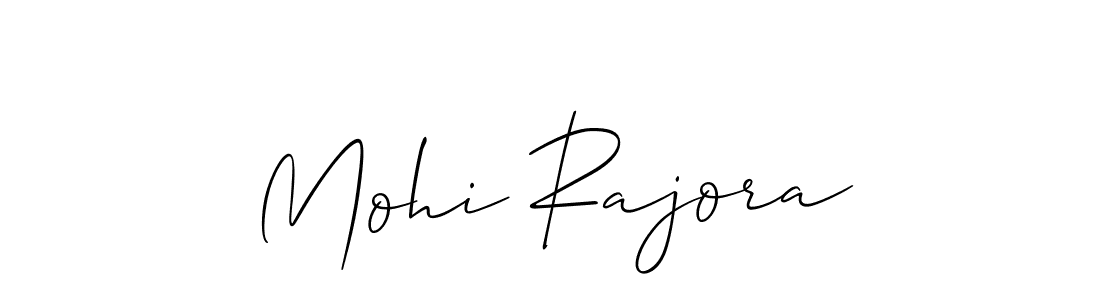 Similarly Allison_Script is the best handwritten signature design. Signature creator online .You can use it as an online autograph creator for name Mohi Rajora. Mohi Rajora signature style 2 images and pictures png
