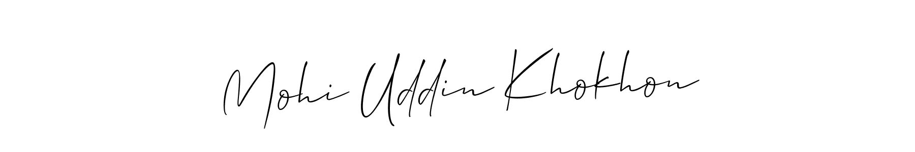 You can use this online signature creator to create a handwritten signature for the name Mohi Uddin Khokhon. This is the best online autograph maker. Mohi Uddin Khokhon signature style 2 images and pictures png