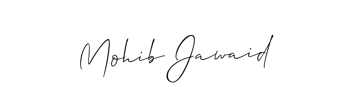 Allison_Script is a professional signature style that is perfect for those who want to add a touch of class to their signature. It is also a great choice for those who want to make their signature more unique. Get Mohib Jawaid name to fancy signature for free. Mohib Jawaid signature style 2 images and pictures png