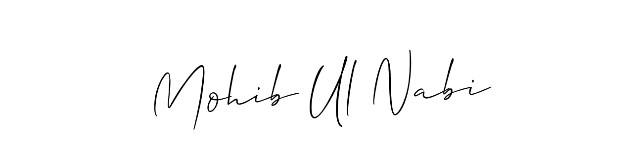 How to Draw Mohib Ul Nabi signature style? Allison_Script is a latest design signature styles for name Mohib Ul Nabi. Mohib Ul Nabi signature style 2 images and pictures png