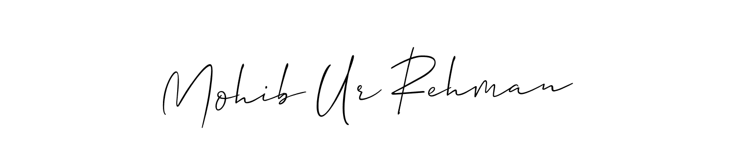Use a signature maker to create a handwritten signature online. With this signature software, you can design (Allison_Script) your own signature for name Mohib Ur Rehman. Mohib Ur Rehman signature style 2 images and pictures png