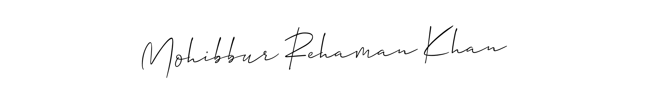 Use a signature maker to create a handwritten signature online. With this signature software, you can design (Allison_Script) your own signature for name Mohibbur Rehaman Khan. Mohibbur Rehaman Khan signature style 2 images and pictures png