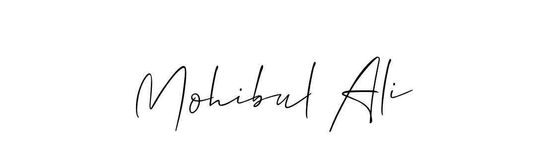 You should practise on your own different ways (Allison_Script) to write your name (Mohibul Ali) in signature. don't let someone else do it for you. Mohibul Ali signature style 2 images and pictures png