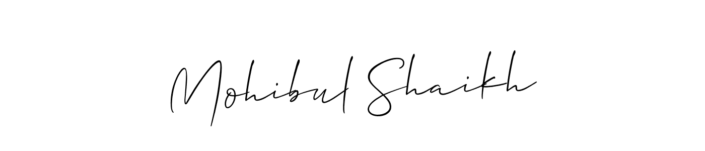 Mohibul Shaikh stylish signature style. Best Handwritten Sign (Allison_Script) for my name. Handwritten Signature Collection Ideas for my name Mohibul Shaikh. Mohibul Shaikh signature style 2 images and pictures png